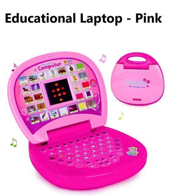Kids Educational Learning Laptop Toy - Pink