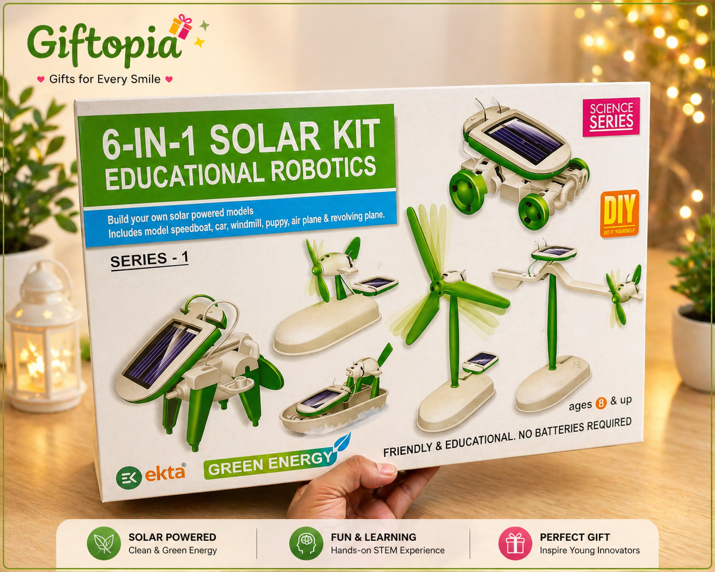 6-in-1 Solar Educational Robotics Kit for Kids