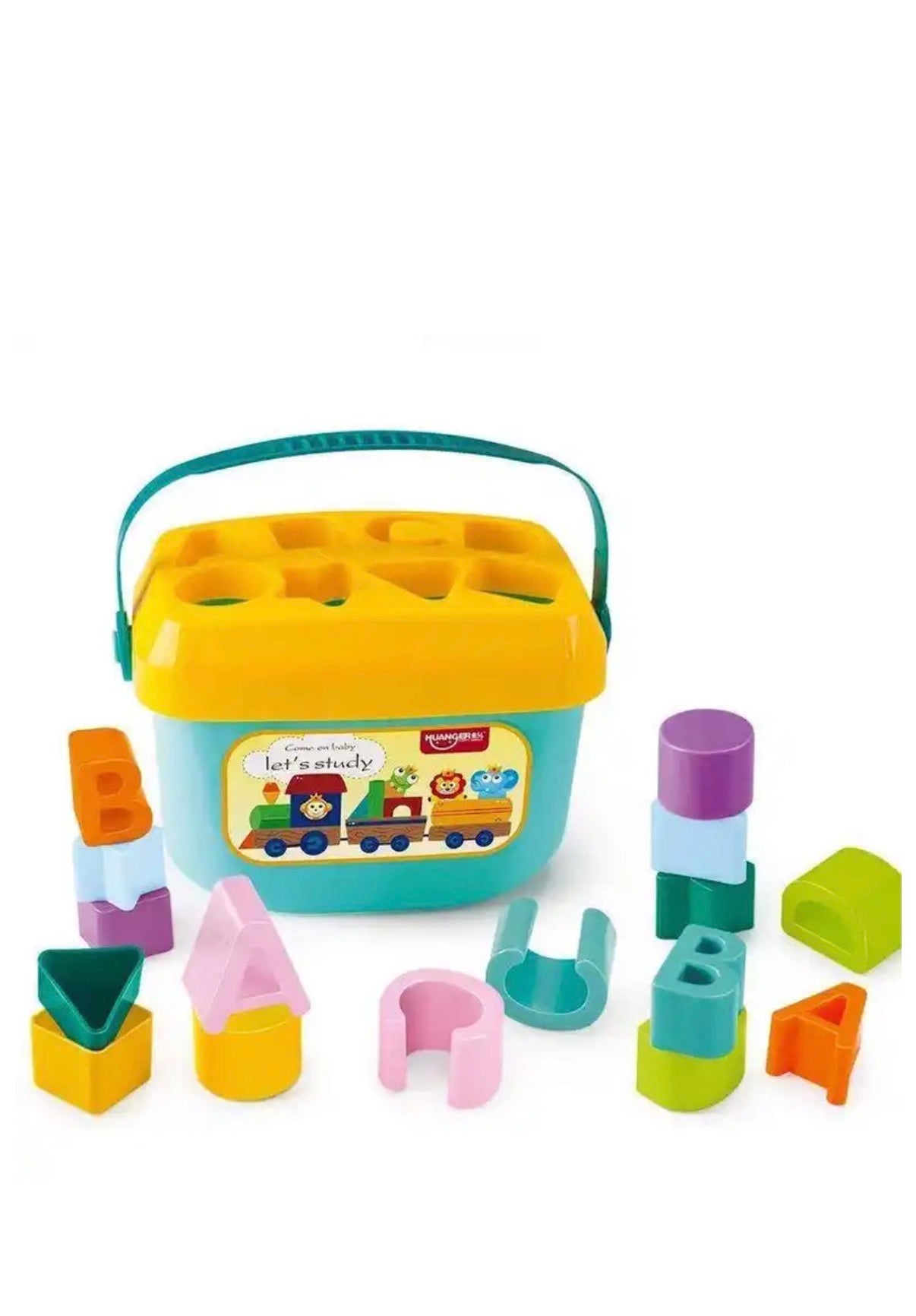 Kids Shape Sorter Educational Toy | Shape Matching Learning Bucket