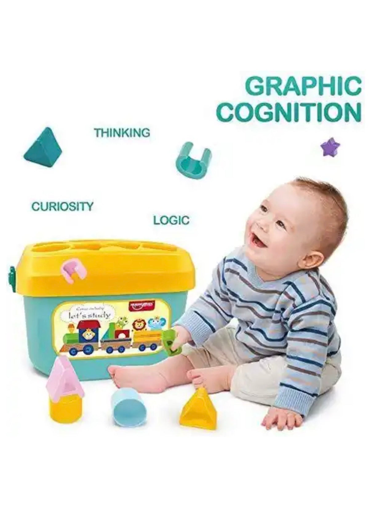 Kids Shape Sorter Educational Toy | Shape Matching Learning Bucket