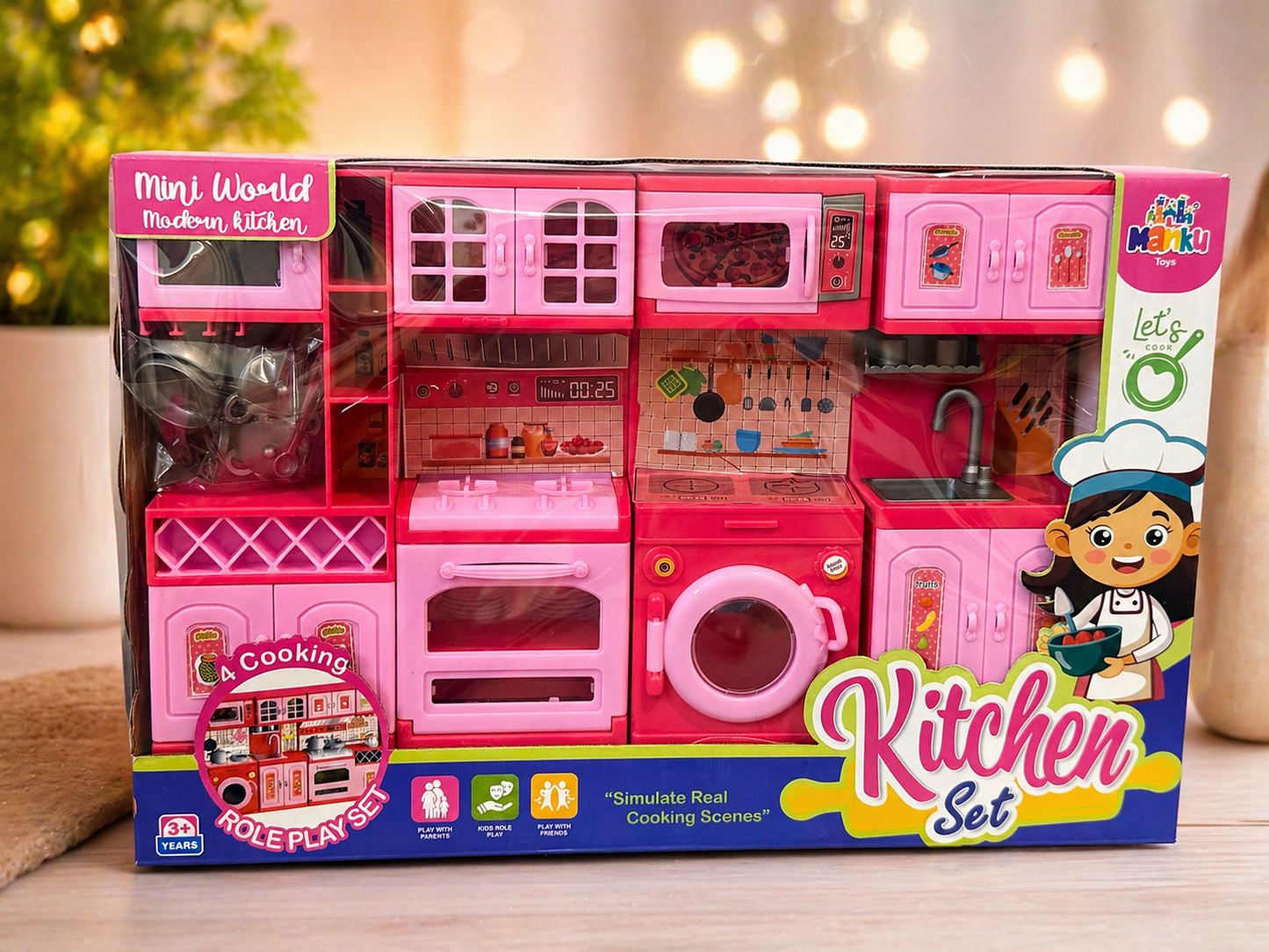 Mini World Pretend Play Kitchen Set