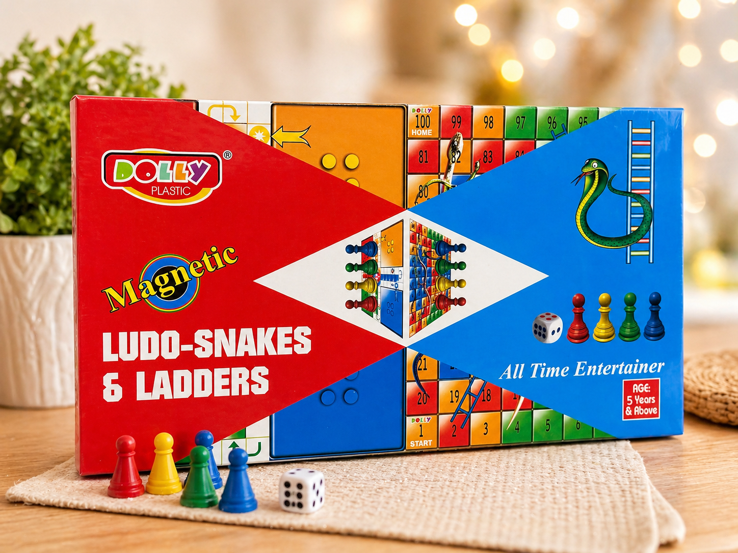 Magnetic Ludo and Snakes Ladders Board Game for Kids by Giftopia Kids