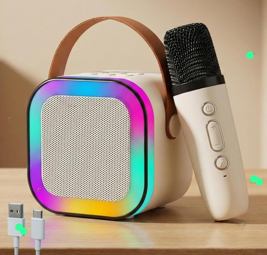 Kids Karaoke Bluetooth Speaker with Wireless Microphone